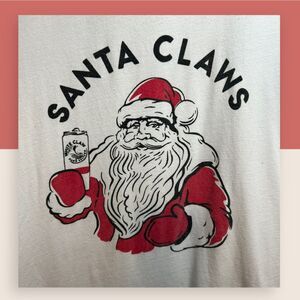 🎅 SANTA CLAWS HARD SELTZER UGLY CHRISTMAS T-SHIRT HOLIDAY SMALL